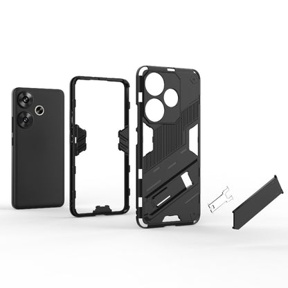 For Xiaomi Redmi Turbo 3 5G Punk Armor 2 in 1 PC + TPU Phone Case with Holder(Red) - Xiaomi Cases by buy2fix | Online Shopping UK | buy2fix