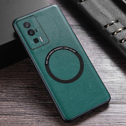 For Xiaomi Redmi K60 PU MagSafe Magnetic Phone Case(Green) - Xiaomi Cases by buy2fix | Online Shopping UK | buy2fix