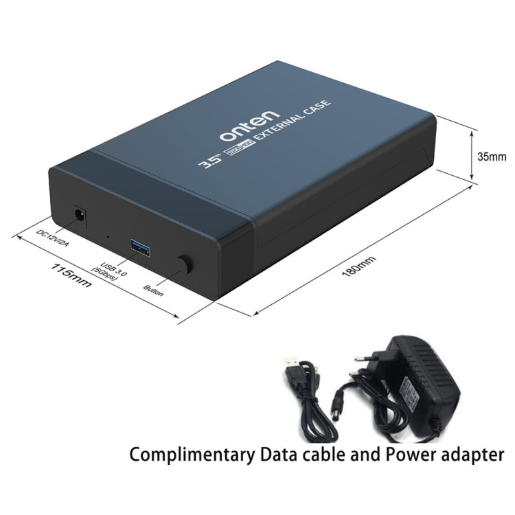 Onten UHD3 3.5 inch USB3.0 HDD External Hard Drive Enclosure(UK Plug) - HDD Enclosure by Onten | Online Shopping UK | buy2fix