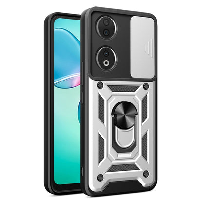 For Honor 90 5G Sliding Camera Cover Design TPU+PC Phone Case(Silver) - Honor Cases by buy2fix | Online Shopping UK | buy2fix