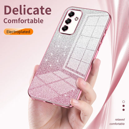 For Samsung Galaxy A13 4G Gradient Glitter Powder Electroplated Phone Case(Silver) - Galaxy Phone Cases by buy2fix | Online Shopping UK | buy2fix