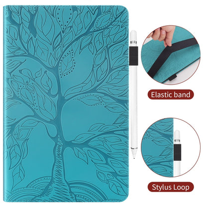 For Lenovo Tab M11 / Xiaoxin Pad 11 2024 Life Tree Series Horizontal Flip Leather Tablet Case(Lake Blue) - Lenovo by buy2fix | Online Shopping UK | buy2fix