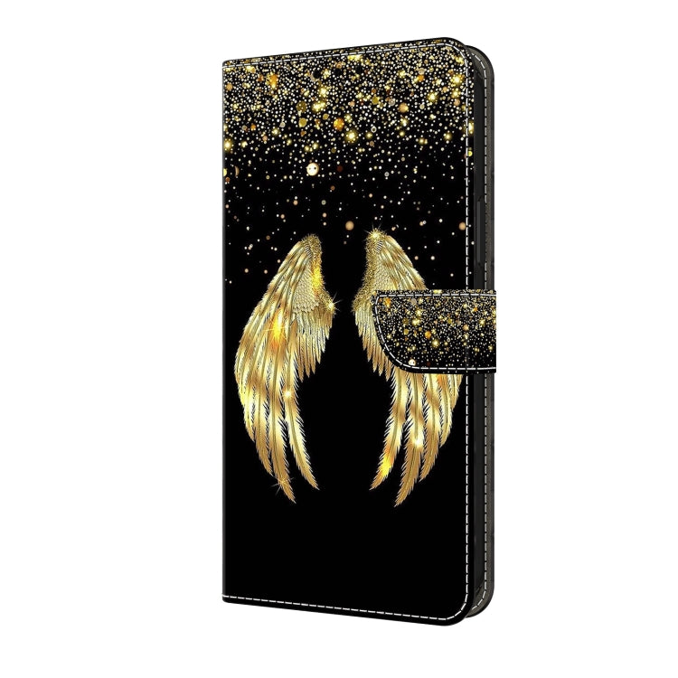 For Samsung Galaxy A35 5G Crystal 3D Shockproof Protective Leather Phone Case(Golden Wings) - Galaxy Phone Cases by buy2fix | Online Shopping UK | buy2fix