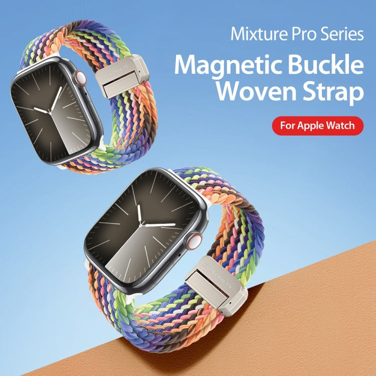 For Apple Watch Ultra 49mm DUX DUCIS Mixture Pro Series Magnetic Buckle Nylon Braid Watch Band(New Rainbow) - Watch Bands by DUX DUCIS | Online Shopping UK | buy2fix