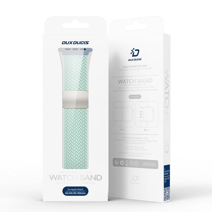 For Apple Watch Series 7 41mm DUX DUCIS Mixture Pro Series Magnetic Buckle Nylon Braid Watch Band(Light Mint) - Watch Bands by DUX DUCIS | Online Shopping UK | buy2fix