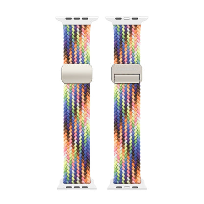 For Apple Watch 38mm DUX DUCIS Mixture Pro Series Magnetic Buckle Nylon Braid Watch Band(New Rainbow) - Watch Bands by DUX DUCIS | Online Shopping UK | buy2fix