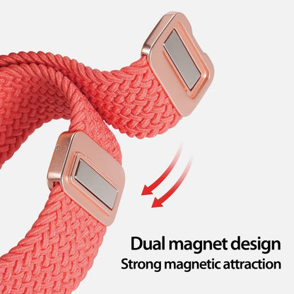 For Apple Watch Series 10 46mm DUX DUCIS Mixture Pro Series Magnetic Buckle Nylon Braid Watch Band(Guava) - Watch Bands by DUX DUCIS | Online Shopping UK | buy2fix