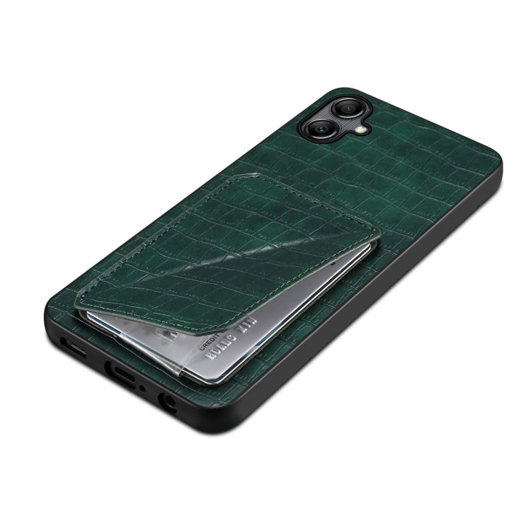 For Samsung Galaxy S23+ 5G Denior Imitation Crocodile Leather Back Phone Case with Holder(Green) - Galaxy S23+ 5G Cases by Denior | Online Shopping UK | buy2fix