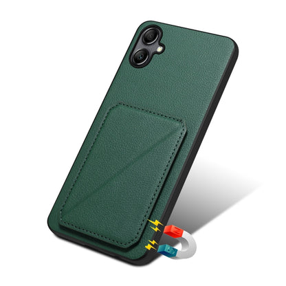 For Samsung Galaxy A34 5G Denior Imitation Calf Leather Back Phone Case with Holder(Green) - Galaxy Phone Cases by Denior | Online Shopping UK | buy2fix