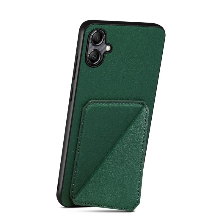 For Samsung Galaxy S24+ 5G Denior Imitation Calf Leather Back Phone Case with Holder(Green) - Galaxy S24+ 5G Cases by Denior | Online Shopping UK | buy2fix