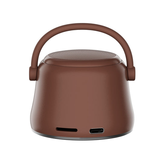 EWA A20 Mini Bluetooth Bass Radiator Metal Speaker(Brown) - Mini Speaker by EWA | Online Shopping UK | buy2fix