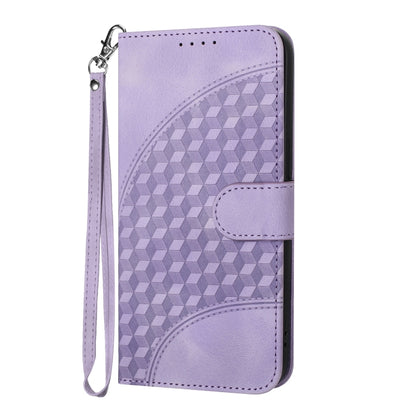 For Samsung Galaxy S23 Ultra 5G YX0060 Elephant Head Embossed Phone Leather Case with Lanyard(Light Purple) - Galaxy S23 Ultra 5G Cases by buy2fix | Online Shopping UK | buy2fix