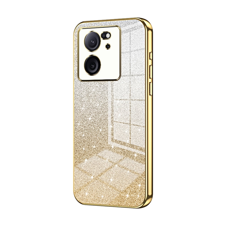 For Xiaomi Redmi K60 Ultra / Xiaomi 13T Gradient Glitter Powder Electroplated Phone Case(Gold) - Redmi K60 Ultra Cases by buy2fix | Online Shopping UK | buy2fix