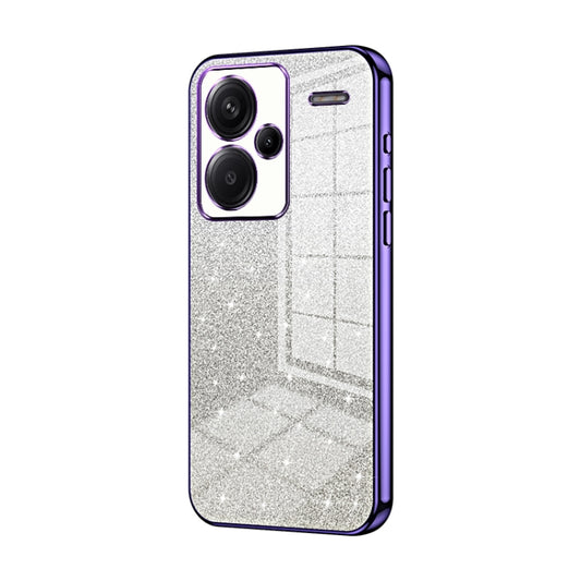 For Xiaomi Redmi Note 13 Pro+ Gradient Glitter Powder Electroplated Phone Case(Purple) - Note 13 Pro+ Cases by buy2fix | Online Shopping UK | buy2fix