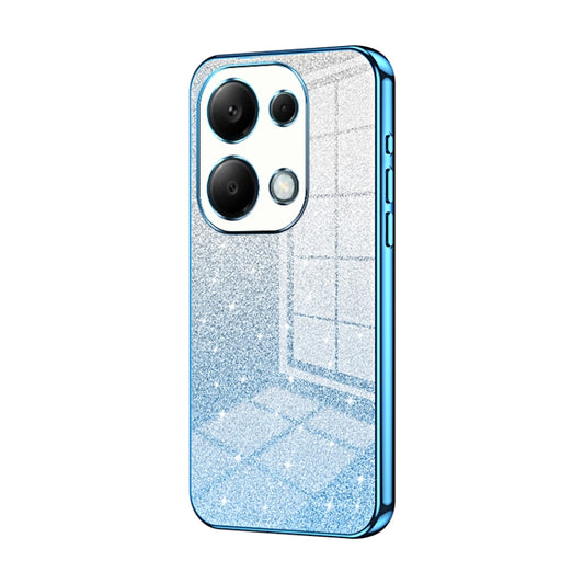 For Xiaomi Redmi Note 13 Pro 4G Gradient Glitter Powder Electroplated Phone Case(Blue) - Note 13 Pro Cases by buy2fix | Online Shopping UK | buy2fix