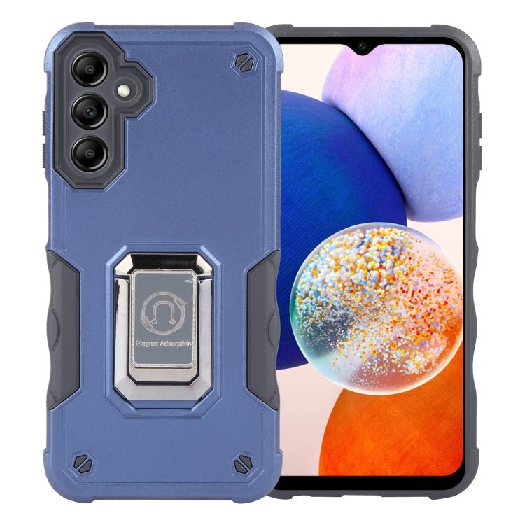 For Samsung Galaxy A15 Non-slip Shockproof Armor Phone Case with Ring Holder(Blue) - Galaxy Phone Cases by buy2fix | Online Shopping UK | buy2fix