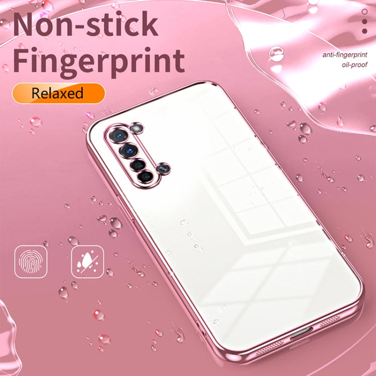 For OPPO Reno3 5G / Find X2 Lite Transparent Plating Fine Hole Phone Case(Silver) - OPPO Cases by buy2fix | Online Shopping UK | buy2fix