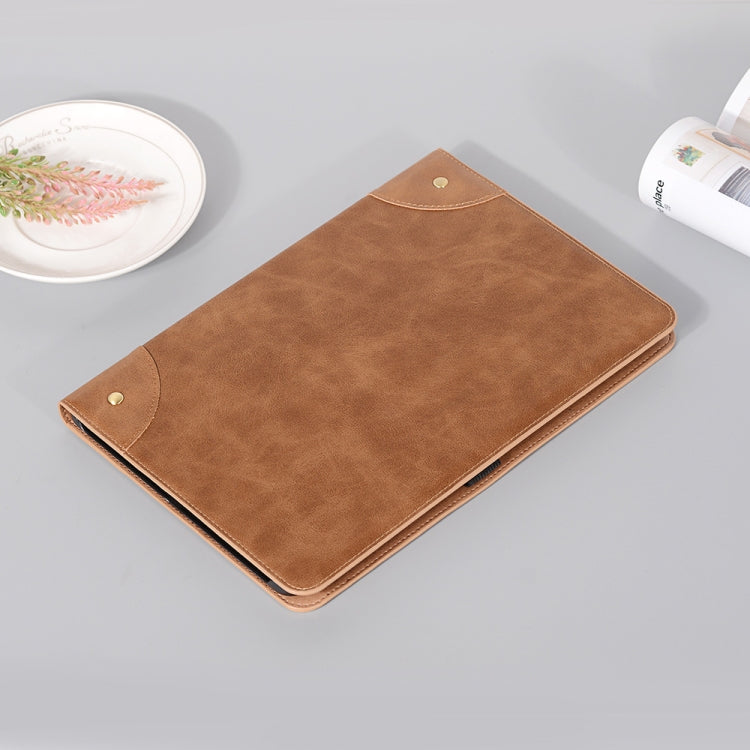 For Samsung Galaxy Tab S9 FE Retro Book Leather Tablet Case(Light Brown) - Galaxy Tab S9 FE by buy2fix | Online Shopping UK | buy2fix