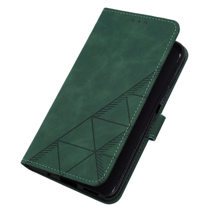 For Motorola Moto G Play 4G 2024 Crossbody 3D Embossed Flip Leather Phone Case(Dark Green) - Motorola Cases by buy2fix | Online Shopping UK | buy2fix