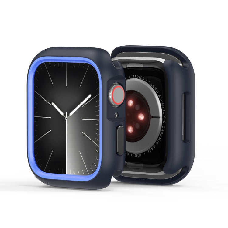 For Apple Watch 9 / 8 / 7 45mm DUX DUCIS Bamo Series Hollow PC + TPU Watch Protective Case(Midnight Blue+Blue) - Watch Cases by DUX DUCIS | Online Shopping UK | buy2fix