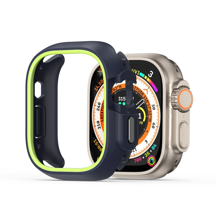 For Apple Watch Ultra 2 49mm / Ultra 49mm DUX DUCIS Bamo Series Hollow PC + TPU Watch Protective Case(Midnight Blue+Green) - Watch Cases by DUX DUCIS | Online Shopping UK | buy2fix
