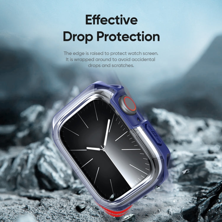 For Apple Watch 9 / 8 / 7 45mm DUX DUCIS Tamo Series Hollow PC + TPU Watch Protective Case(Transparent Blue) - Watch Cases by DUX DUCIS | Online Shopping UK | buy2fix