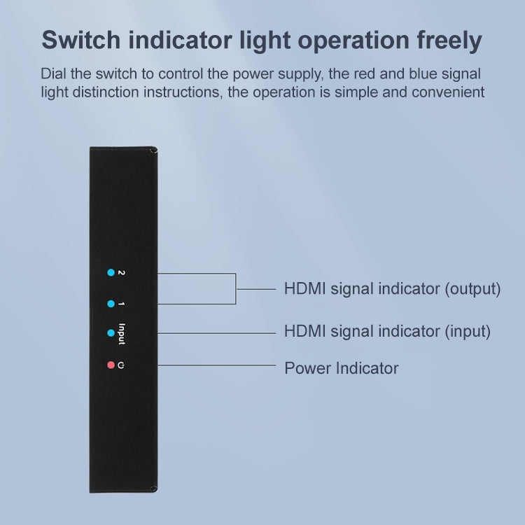 Measy SPH102 1 to 2 HDMI 1080P Simultaneous Display Splitter(EU Plug) - Splitter by Measy | Online Shopping UK | buy2fix