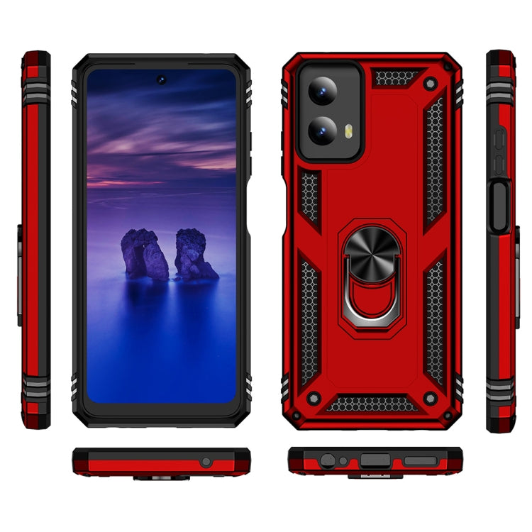 For Motorola Moto G Play 5G 2024 Shockproof TPU + PC Phone Case with Holder(Red) - Motorola Cases by buy2fix | Online Shopping UK | buy2fix