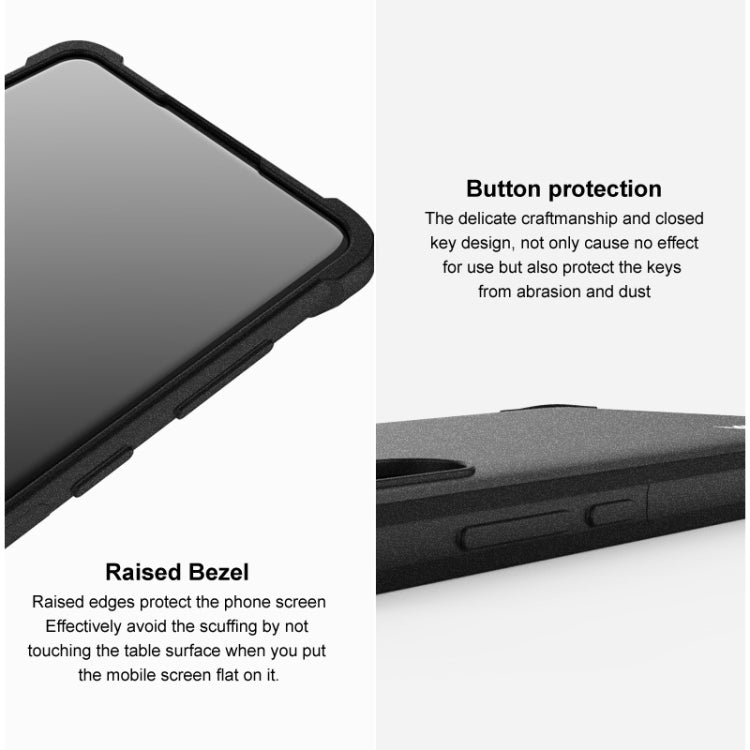 For OnePlus 12 5G imak Shockproof Airbag TPU Phone Case(Matte Black) - OnePlus Cases by imak | Online Shopping UK | buy2fix