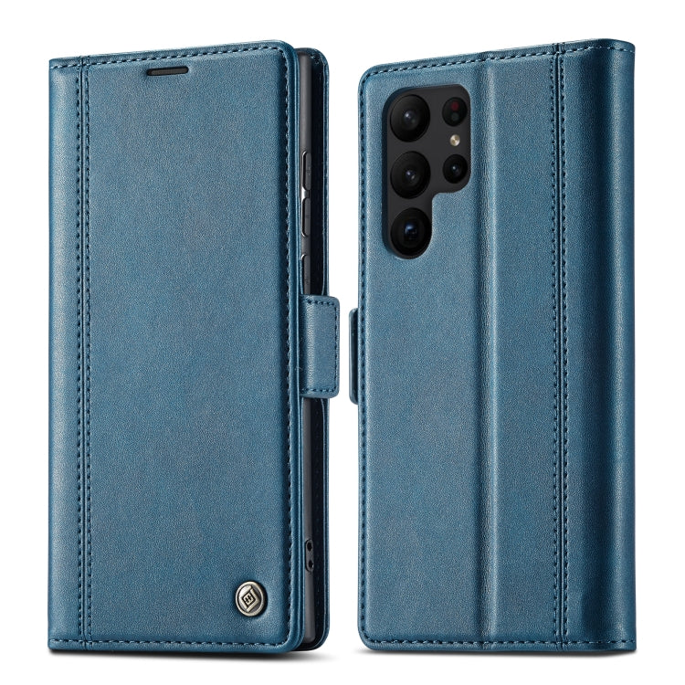 For Samsung Galaxy S24 Ultra LC.IMEEKE Skin-friendly Card Slots Leather Phone Case(Blue) - Galaxy S24 Ultra 5G Cases by LC.IMEEKE | Online Shopping UK | buy2fix