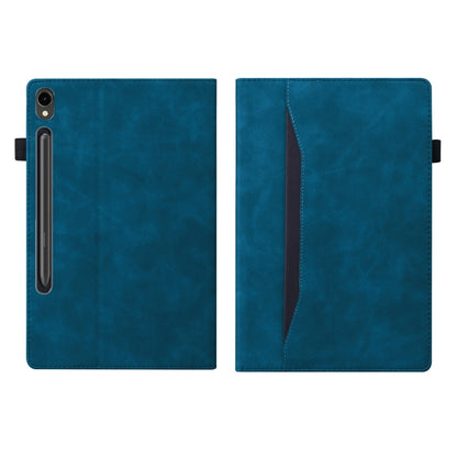 For Samsung Galaxy Tab S9+ /S8+ /S7+ Splicing Shockproof Smart Leather Tablet Case(Blue) - Galaxy Tab S9+ Cases by buy2fix | Online Shopping UK | buy2fix