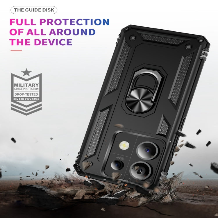 For Xiaomi Redmi Note 13 Pro 5G Shockproof TPU + PC Phone Case with Holder(Black) - Note 13 Pro Cases by buy2fix | Online Shopping UK | buy2fix