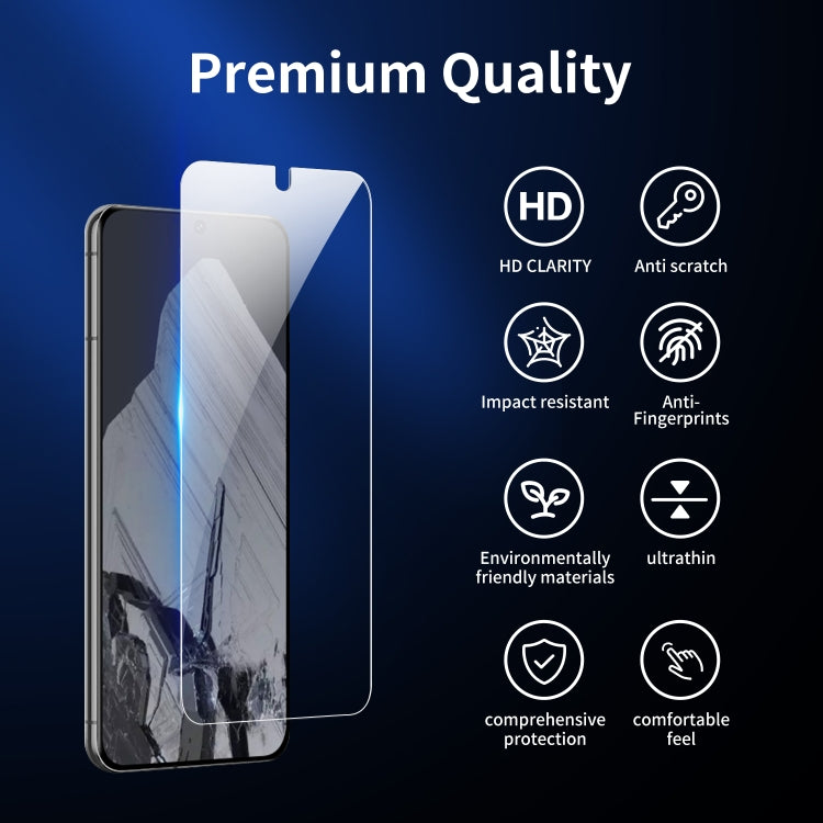 For Google Pixel 8 Pro 2pcs 0.16mm 9H Nanoglass Fingerprint Unlock Screen Film with 2pcs Lens Film - Google Tempered Glass by buy2fix | Online Shopping UK | buy2fix