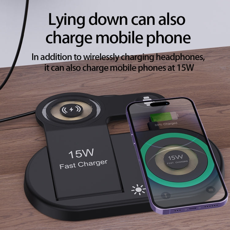 H50 4 in 1 Multi-function Magnetic Wireless Charger(Black) - Wireless Charger by buy2fix | Online Shopping UK | buy2fix