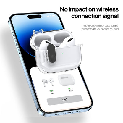 For AirPods 1/2 DUX DUCIS PECL Series Split Transparent Earphone Case with Hook(Transparent) - For AirPods 1/2 by DUX DUCIS | Online Shopping UK | buy2fix