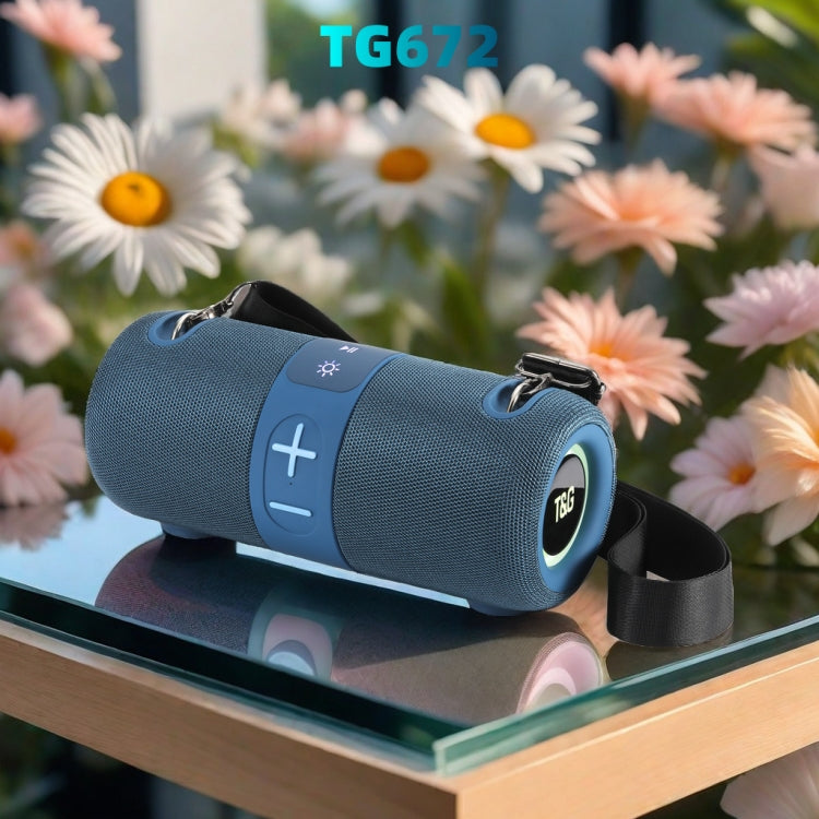 T&G TG-672 Outdoor Portable Subwoofer Bluetooth Speaker Support TF Card(Blue) - Desktop Speaker by T&G | Online Shopping UK | buy2fix