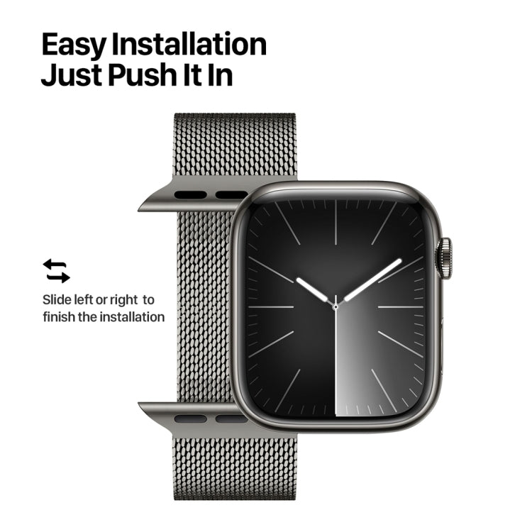 For Apple Watch Series 9 45mm DUX DUCIS Milanese Pro Series Stainless Steel Watch Band(Graphite) - Watch Bands by DUX DUCIS | Online Shopping UK | buy2fix