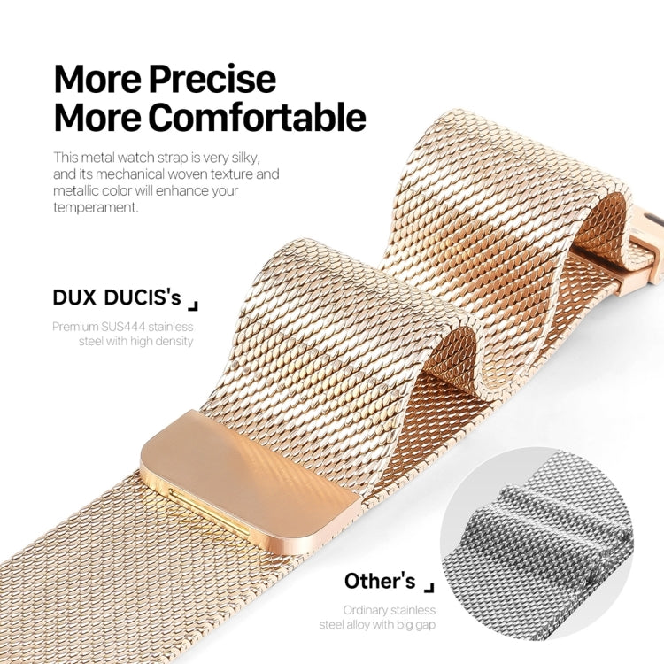 For Apple Watch Series 6 44mm DUX DUCIS Milanese Pro Series Stainless Steel Watch Band(Gold) - Watch Bands by DUX DUCIS | Online Shopping UK | buy2fix