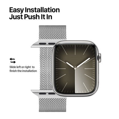 For Apple Watch Series 3 38mm DUX DUCIS Milanese Pro Series Stainless Steel Watch Band(Silver) - Watch Bands by DUX DUCIS | Online Shopping UK | buy2fix