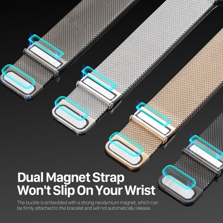 For Apple Watch Series 2 38mm DUX DUCIS Milanese Pro Series Stainless Steel Watch Band(Graphite) - Watch Bands by DUX DUCIS | Online Shopping UK | buy2fix