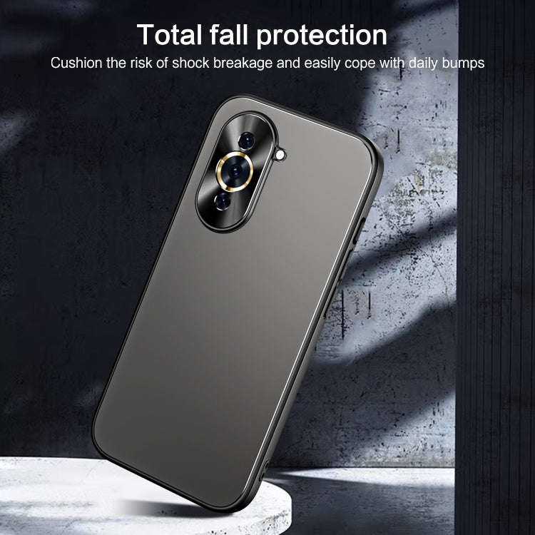 For Huawei nova 10 Pro R-JUST RJ-61 Electroplating Frosted TPU + PC Phone Case with Holder(Grey) - Huawei Cases by R-JUST | Online Shopping UK | buy2fix