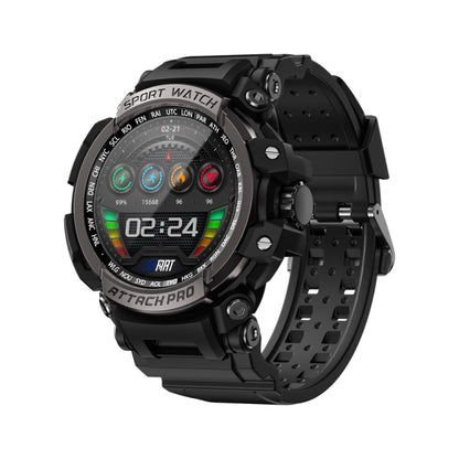 LOKMAT ATTACK 2 Pro 1.39 inch BT5.1 Smart Sport Watch, Support Bluetooth Call / Sleep / Heart Rate / Blood Pressure Health Monitor(Silver Black) - Smart Watches by Lokmat | Online Shopping UK | buy2fix