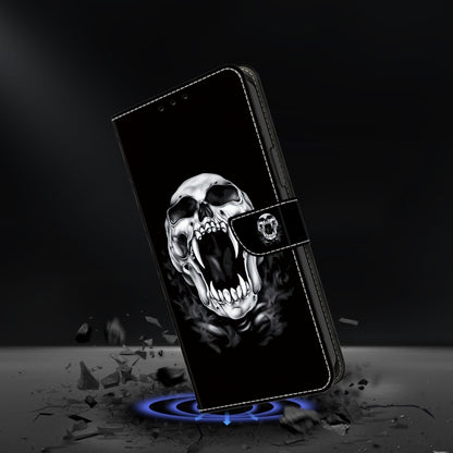 For Samsung Galaxy S21 Ultra 5G Crystal Painted Leather Phone case(Skull) - Galaxy S21 Ultra 5G Cases by buy2fix | Online Shopping UK | buy2fix