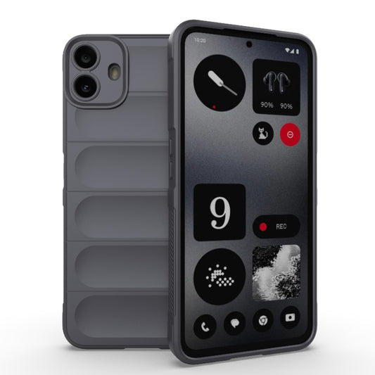 For Nothing CMF Phone 1 Magic Shield TPU + Flannel Phone Case(Dark Grey) - More Brand by buy2fix | Online Shopping UK | buy2fix