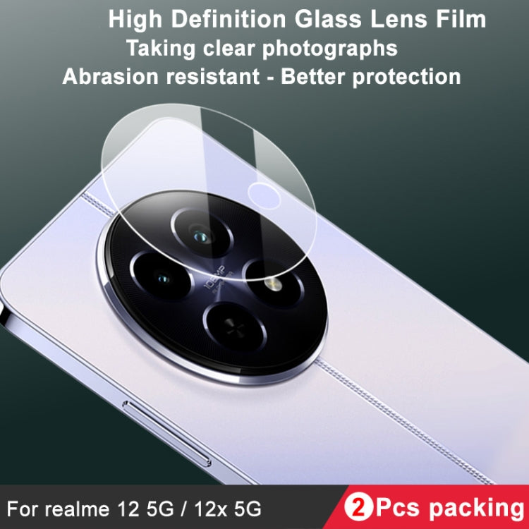 For Realme 12 5G / 12x 5G Global 2pcs/Set imak HD Glass Rear Camera Lens Film - Other by imak | Online Shopping UK | buy2fix