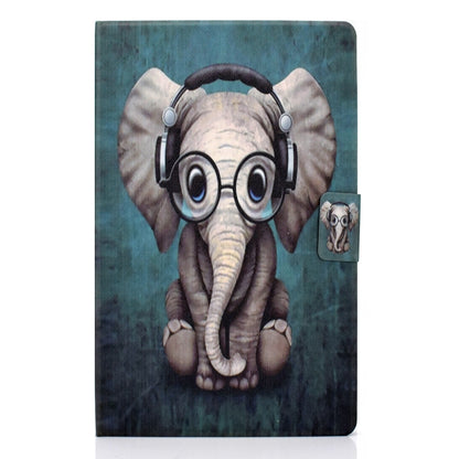 For Lenovo Tab M11 / Xiaoxin Pad 11 2024 Electric Pressed Colored Drawing Smart Leather Tablet Case(Elephant) - Lenovo by buy2fix | Online Shopping UK | buy2fix