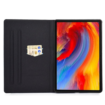 For Lenovo Tab M11 / Xiaoxin Pad 11 2024 Electric Pressed Colored Drawing Smart Leather Tablet Case(Arctic Fox) - Lenovo by buy2fix | Online Shopping UK | buy2fix