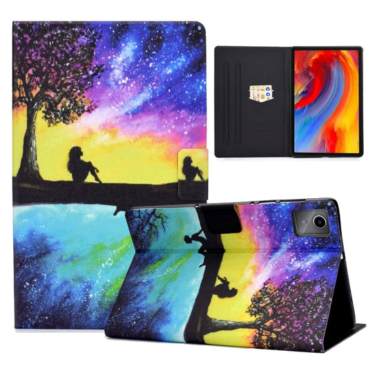 For Lenovo Tab M11 / Xiaoxin Pad 11 2024 Electric Pressed Colored Drawing Smart Leather Tablet Case(Starry Sky Reflection) - Lenovo by buy2fix | Online Shopping UK | buy2fix