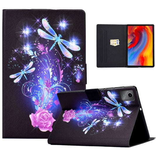 For Lenovo Tab M11 / Xiaoxin Pad 11 2024 Electric Pressed Colored Drawing Smart Leather Tablet Case(Butterfly) - Lenovo by buy2fix | Online Shopping UK | buy2fix