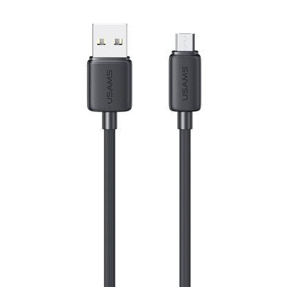 USAMS US-SJ700 USB to Micro USB 2A Striped Fast Charge Data Cable, Length:3m(Black) - Micro USB Cable by USAMS | Online Shopping UK | buy2fix
